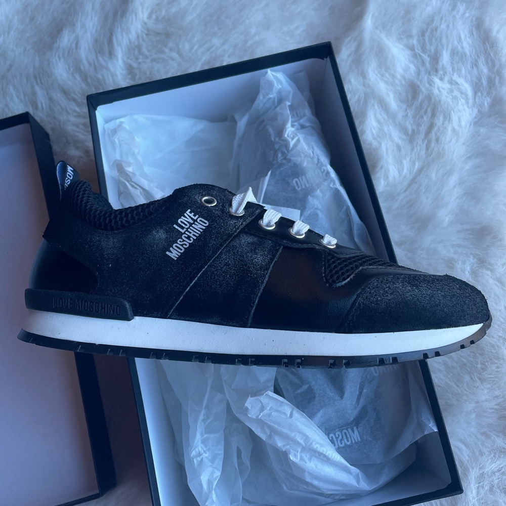 Love Moschino Black and White Women's Sneakers